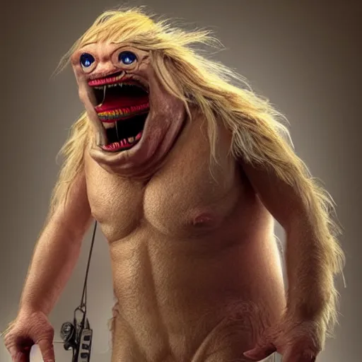 Image similar to donald trump as the thing from fantasic 4