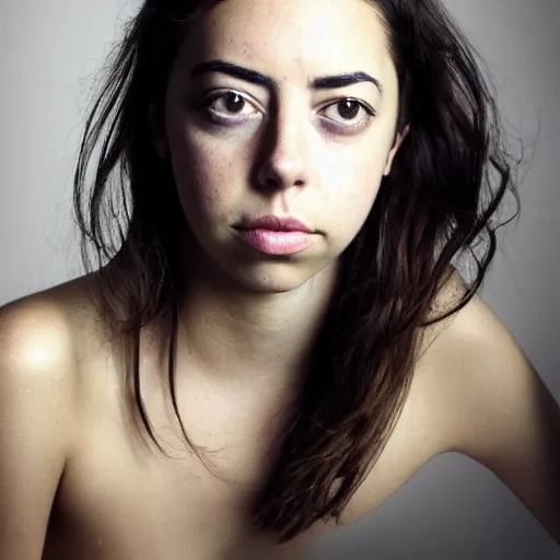 Image similar to a masterpiece portrait photo of a beautiful young woman who looks like a israeli aubrey plaza