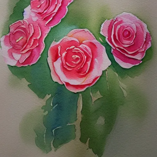 Image similar to watercolor little roses