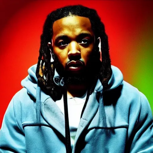 Image similar to “ kendrick lamar extremely buff, award winning, pulitzer winning album, from drake ’ s perspective ”