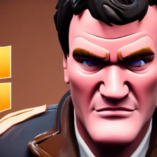 Image similar to a detailed portrait of quentin tarantino in fortnite, unreal engine 5 rendered, incredibly highly detailed and realistic, 8 k, sharp focus, studio quality