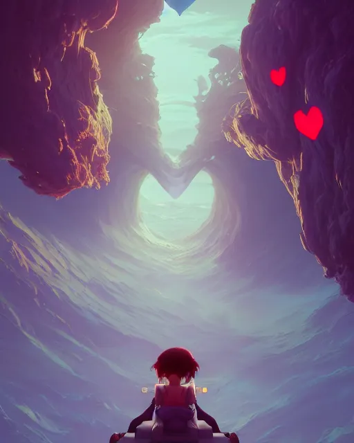 Image similar to highly detailed vfx portrait of a cartoon heart, unreal engine, greg rutkowski, loish, rhads, beeple, makoto shinkai and lois van baarle, ilya kuvshinov, rossdraws, tom bagshaw, alphonse mucha, global illumination, detailed and intricate environment