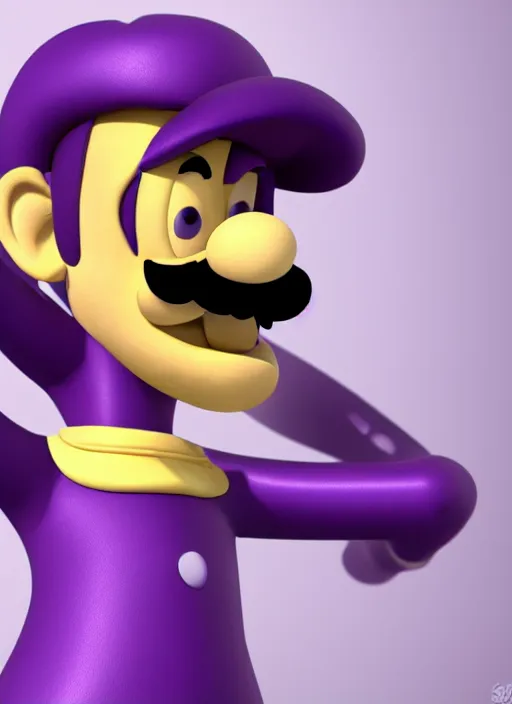 Image similar to a beautiful Waluigi