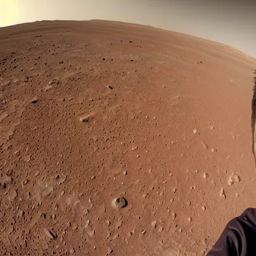 Image similar to selfie of Elon Musk on Mars