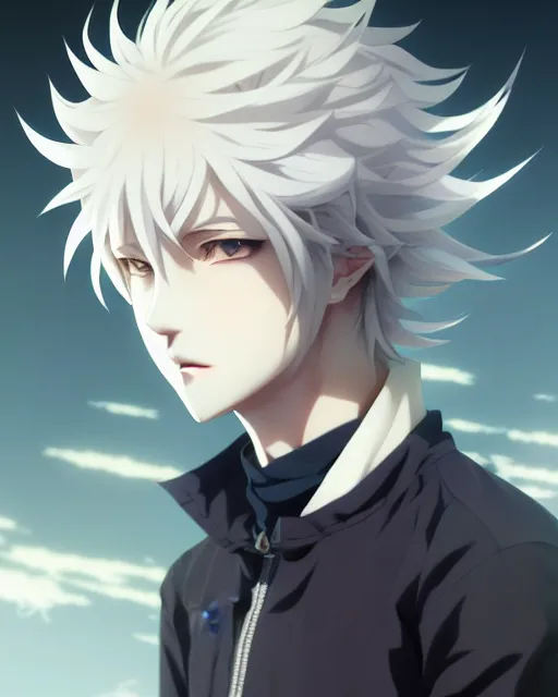 Image similar to extremely attractive soft feminine male anime character screenshot, nagito komaeda, anime, intricate, sharp focus, illustration, highly detailed, digital painting, cell shaded, concept art, matte, male art by ilya kuvshinov and kyoto animation and wlop, ruan jia and greg rutkowski, studio quality, masterpiece