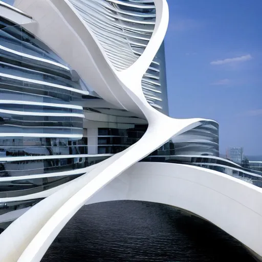 Image similar to building designed by santiago calatrava, unreal engine.