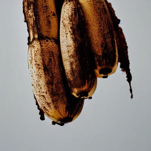 Image similar to banana made of coffee stains on a white polo shirt