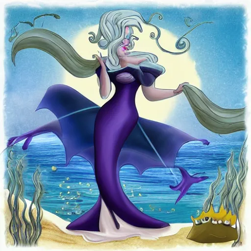 Image similar to ursula the sea witch