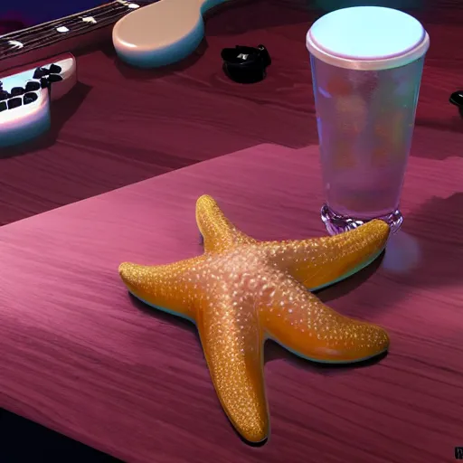 Prompt: ladies and gentlemen introducing the chocolate starfish and the hot dog flavoured water bring it on heavy guitar riffs, realistic, hdr, clear image, hdd, rtx on, dynamic lighting,