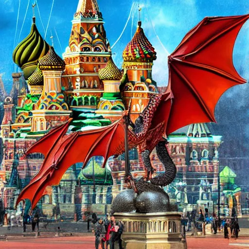 Image similar to fantasy_artwork_hyper_detailed_very_very_very_very_very_very_very_very_very_very_very_very_very_very_very_very_very of Dragon on the Red square, Moscow,