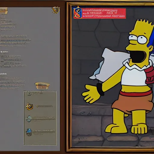 Runescape Homer Simpson wearing Bronze Armor during Stable Diffusion