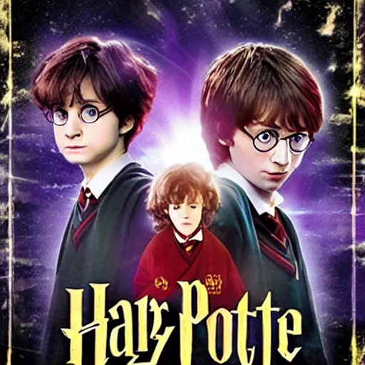 Prompt: promotional poster for harry potter movie as an anime