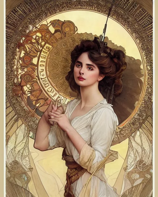 Image similar to amazing lifelike award winning pencil illustration of Ana De Armas trending on art station artgerm Greg rutkowski alphonse mucha j.c. Leyendecker cinematic