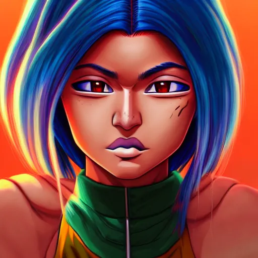 kylie jenner on dragonball z, anime, highly | Stable Diffusion | OpenArt