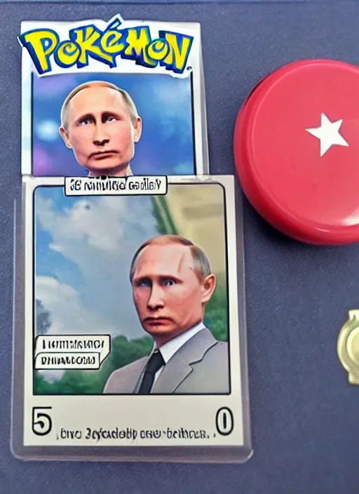 Image similar to a single pokemon card vladimir putin