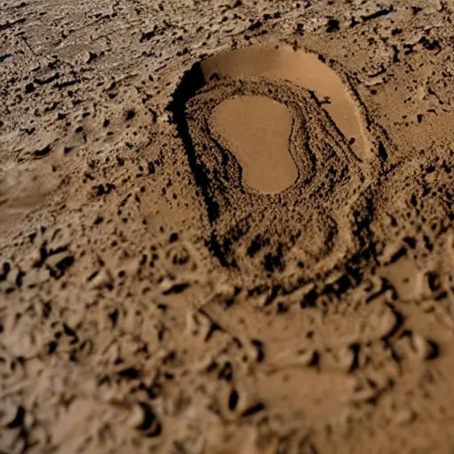 Image similar to giant footprint in mud