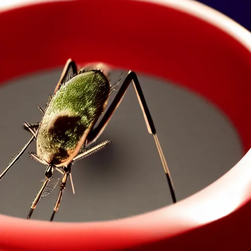 Prompt: mosquito on an ashtray, highly detailed, smooth, sharp focus, illustration, vfx