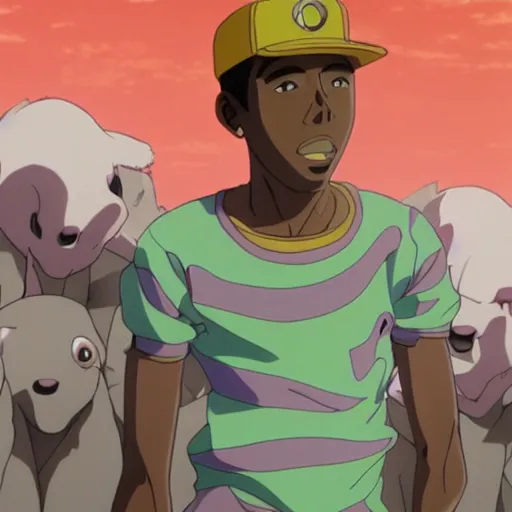 Prompt: anime still of tyler the creator