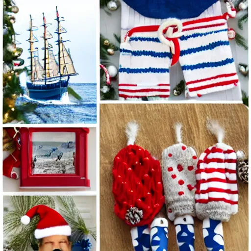 Prompt: nautical-themed christmas