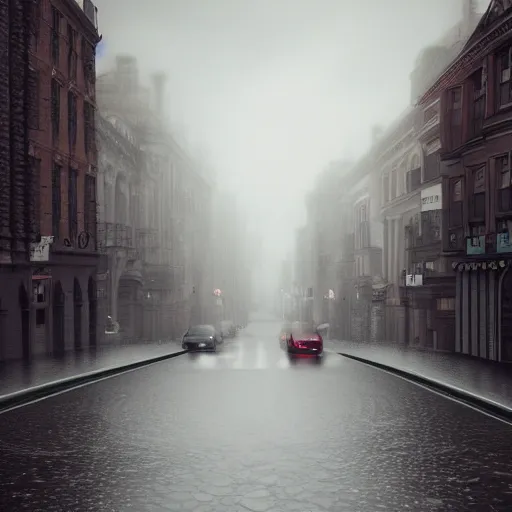 Prompt: rainy victorian city, 8k, ultrarealistic, ultra hd, gloomy, photorealistic