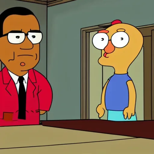 Prompt: Gustavo Fring in family Guy