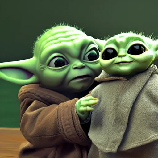 Prompt: zelda playing with baby yoda, detailed, hyper realistic, 4 k octan render, unreal 5