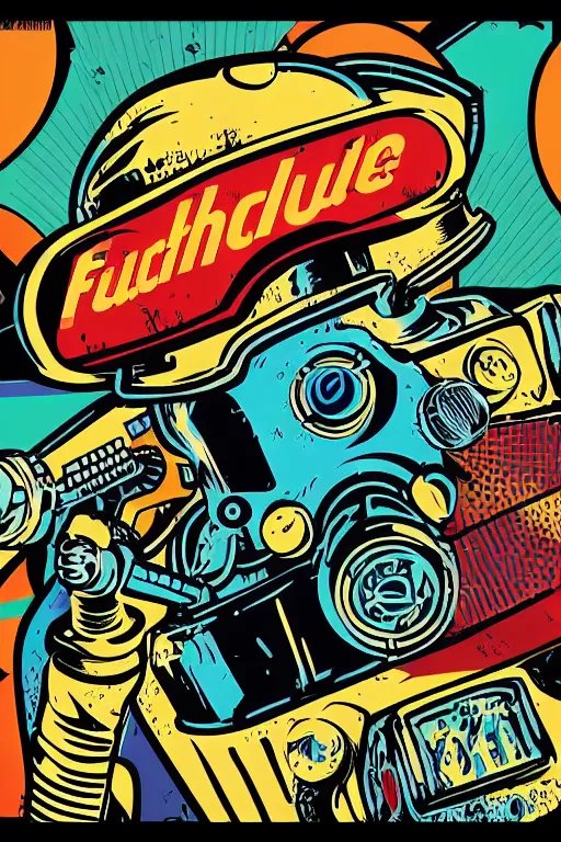 Image similar to fallout 7 6 retro futurist illustration art by butcher billy, sticker, colorful, illustration, highly detailed, simple, smooth and clean vector curves, no jagged lines, vector art, smooth andy warhol style