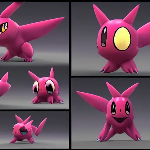 Image similar to new pokemon that doesn't exist, 3 d rendered