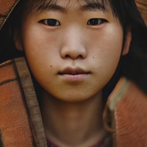 Image similar to stunning beautiful portrait photography of a face detailing Japanese high school girl from national geographic magazine award winning, dramatic lighting, taken with Sony alpha 9, sigma art lens, medium-shot