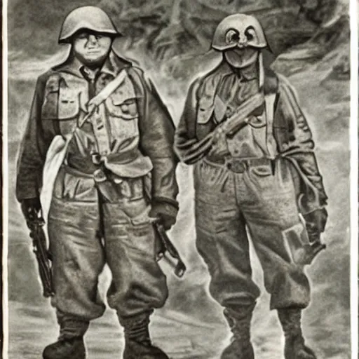 Image similar to ww 2 fought by sloths