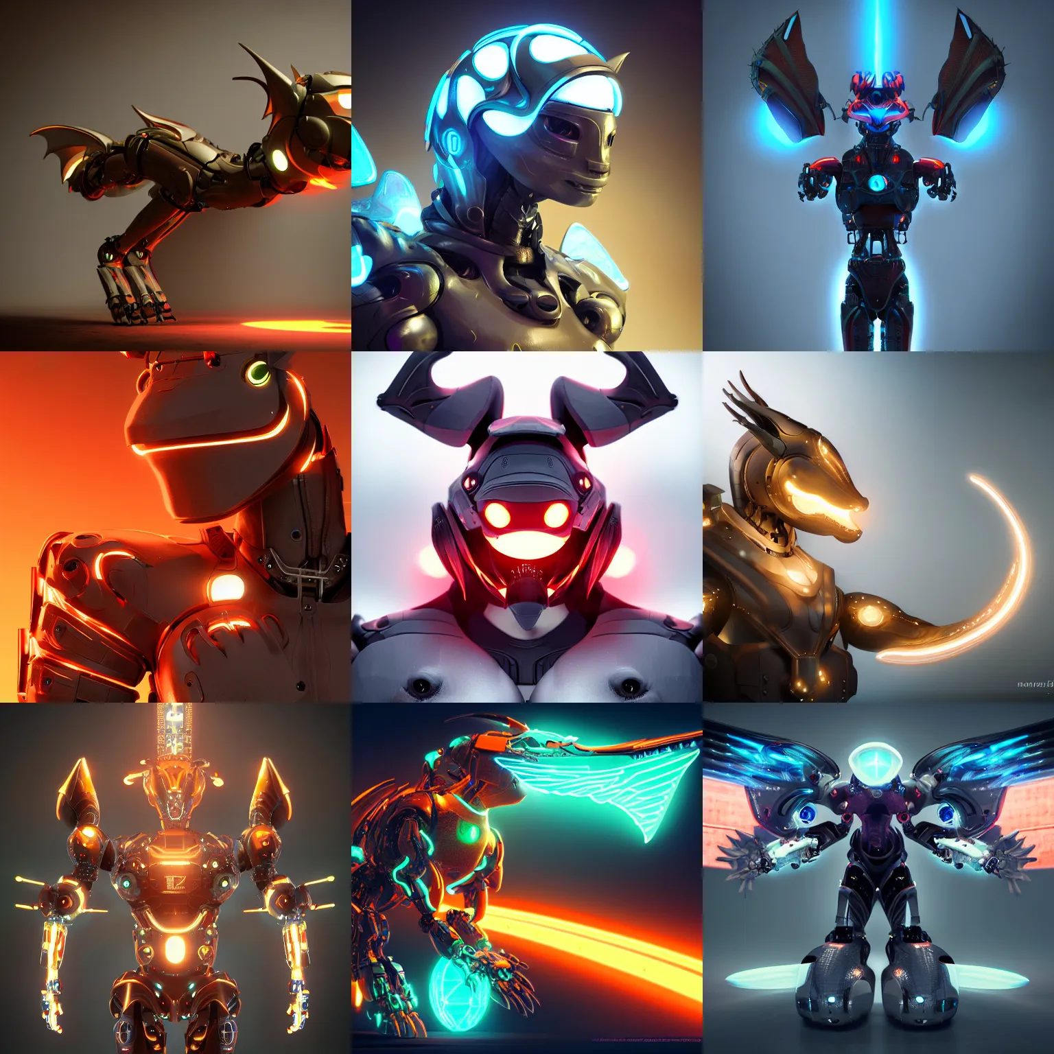 Prompt: furry art, male robotic anthro dragon, glowing visor, mechanical wings, commission on furaffinity, cgsociety, octane render, beautiful symmetry