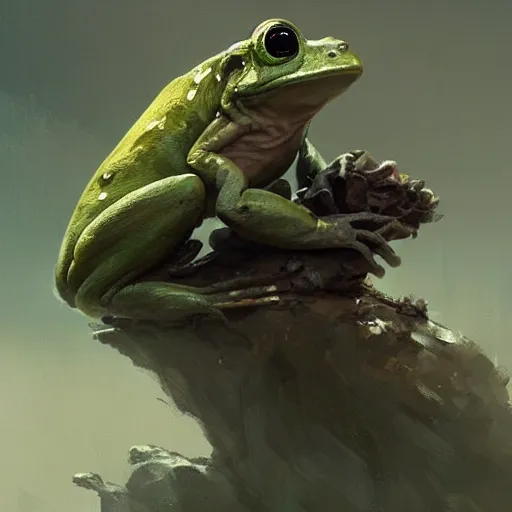 Image similar to 🐸digital Art, Greg rutkowski, Trending artstation, cinematic