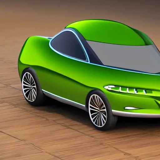 Image similar to avocado car, design, shiny, photorealistic, hd,