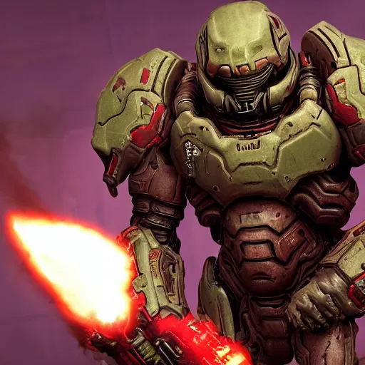 Image similar to doom slayer from doom eternal