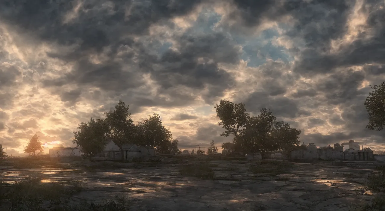 Prompt: hdr map of evening sky, photorealistic, hyper detailed, hyper realistic, houdini, vfx, unreal engine 5, octane render, arnold render, vray render, 8 k