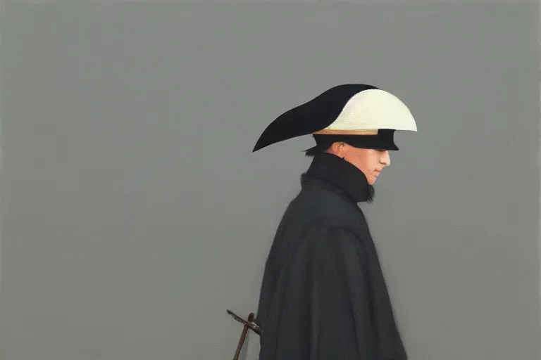 Image similar to young samurai raven - shaped hat artwork by tim eitel