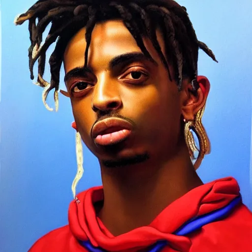 Image similar to Renaissance portrait of Playboi Carti, detailed, realistic