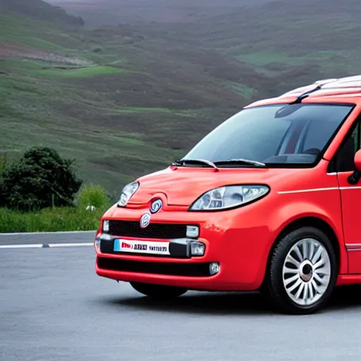 Image similar to A family wagon designed and produced by Fiat, inspired by the Fiat Multipla, promotional photo