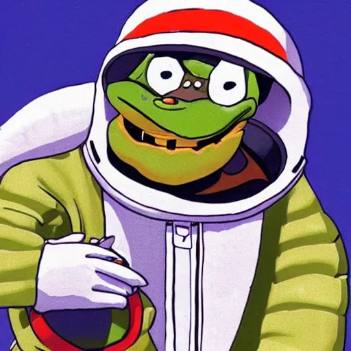 Image similar to king k rool dressed as an astronaut