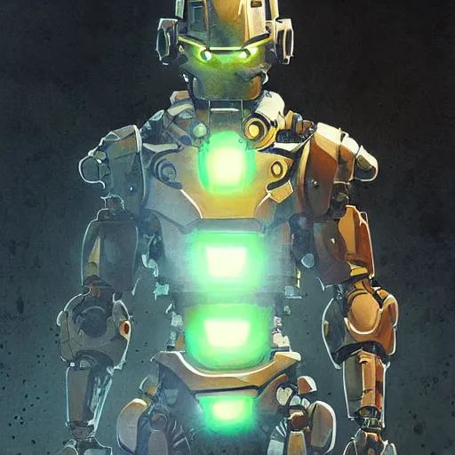 Prompt: bionicle monk, highly detailed, sci - if, tech wear, glowing lights, art by greg rutkowski