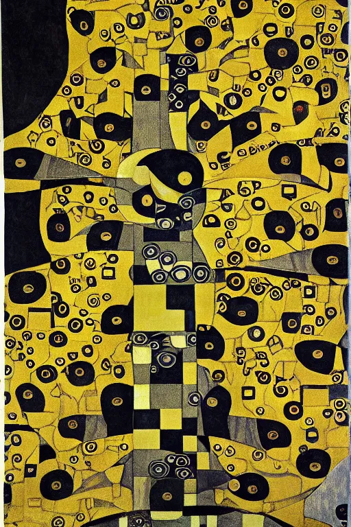 Image similar to Pikachu by Gustav Klimt