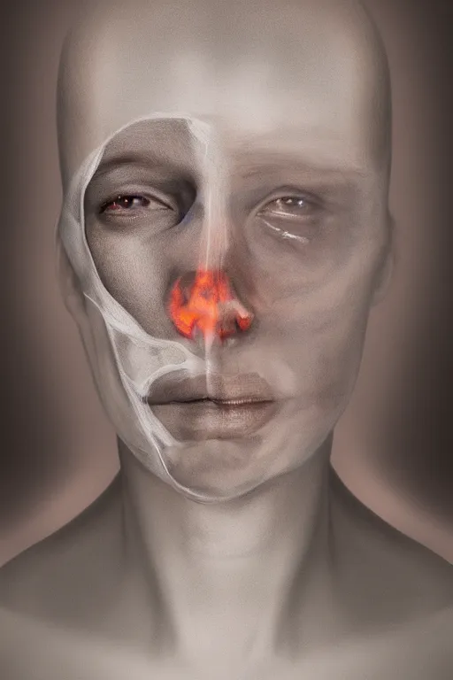 Prompt: an x ray of face transplant , photorealistic,by Wlop,4k resolution