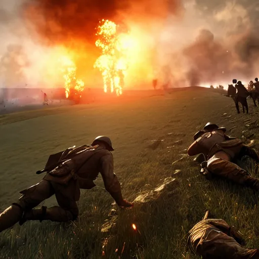 Image similar to the battle of the Somme, Battlefield 1 screenshot