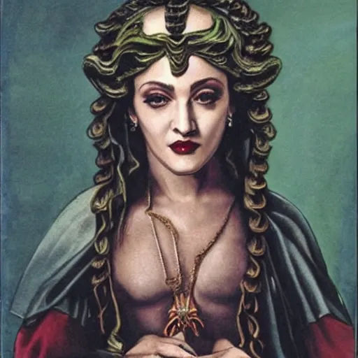 Prompt: madonna as medusa