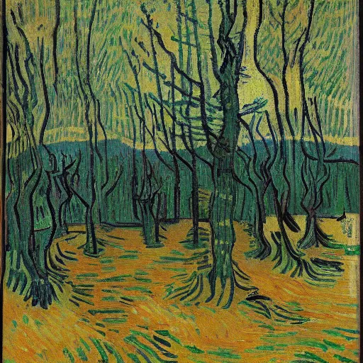 Image similar to raspberries in a forest by Vincent van Gogh