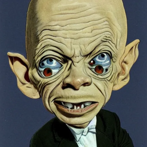 Image similar to caricature of gollum