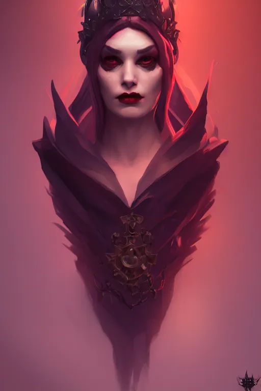 Image similar to a portrait of the queen of darkness, illustration, soft lighting, soft details, dark mood, painting oil on canvas by Shaddy Safadi octane render trending on artstation d&d characters, 4k, 8k, HD