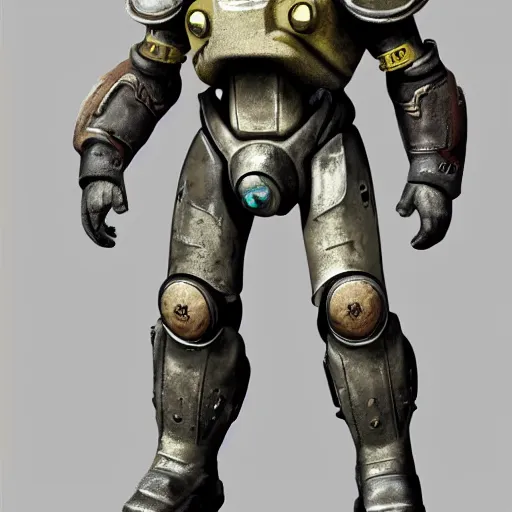 Prompt: fallout concept art power armor render ultra unreal engine 5