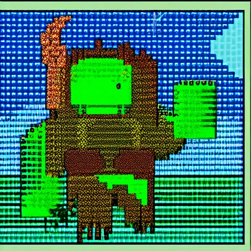 Image similar to a beautiful pixel art of a monster