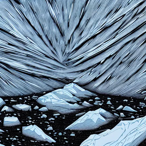 Prompt: glacial death frenzy of the miraculous Antarctica, cinematic, establishing shot, extremely high detail, photorealistic, cinematic lighting, intricate line drawings, 8k resolution